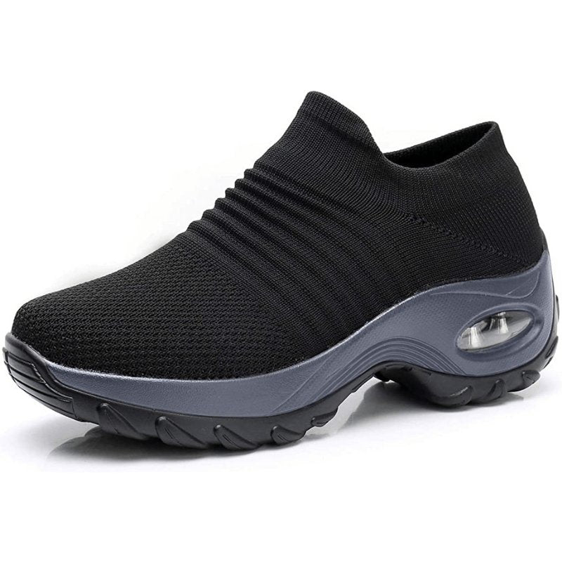 Best Walking Shoes for Women - Orthopedic Slip-On Sneakers with Arch Support and Air Cushion Comfort 0