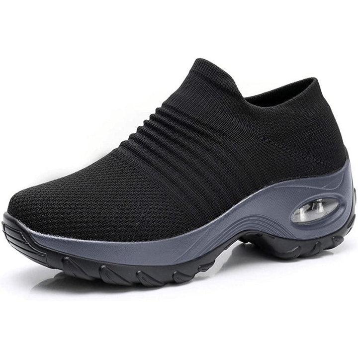Best Walking Shoes for Women - Orthopedic Slip-On Sneakers with Arch Support and Air Cushion Comfort 0