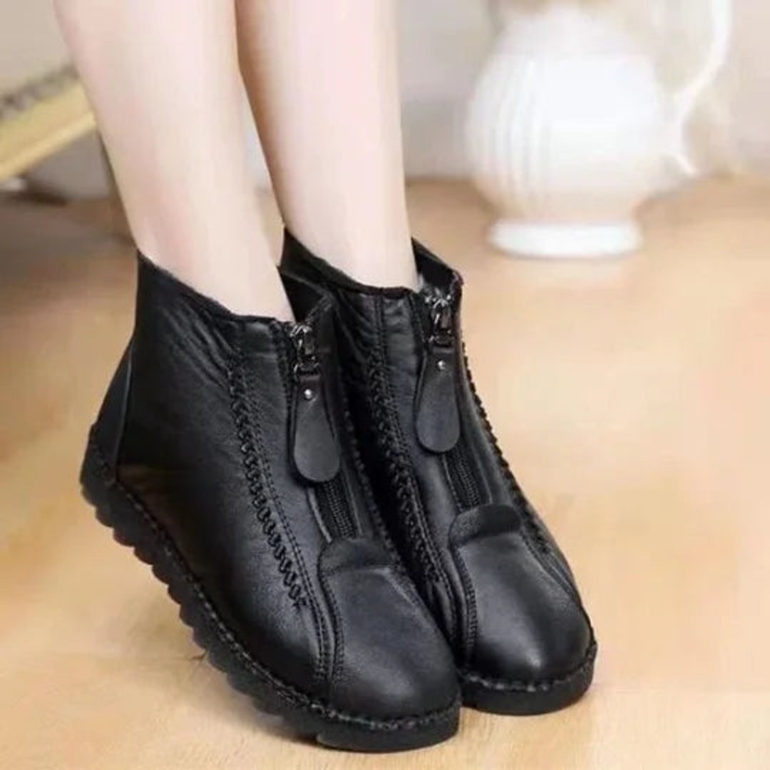 Black Ankle Boots for Women with Arch Support - Orthopedic Comfort & Slip-Resistant Sole 4