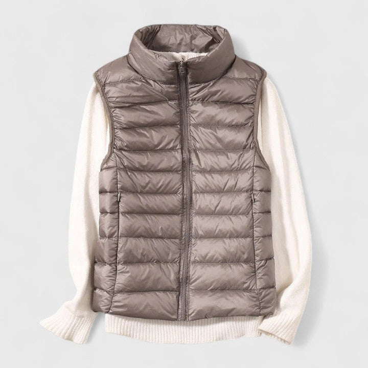 Black Puffer Vest Women - Lightweight Quilted Sleeveless Zip-Up for Layering - Versatile Long Vest for Fall and Spring 0