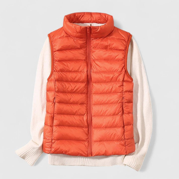 Black Puffer Vest Women - Lightweight Quilted Sleeveless Zip-Up for Layering - Versatile Long Vest for Fall and Spring 1