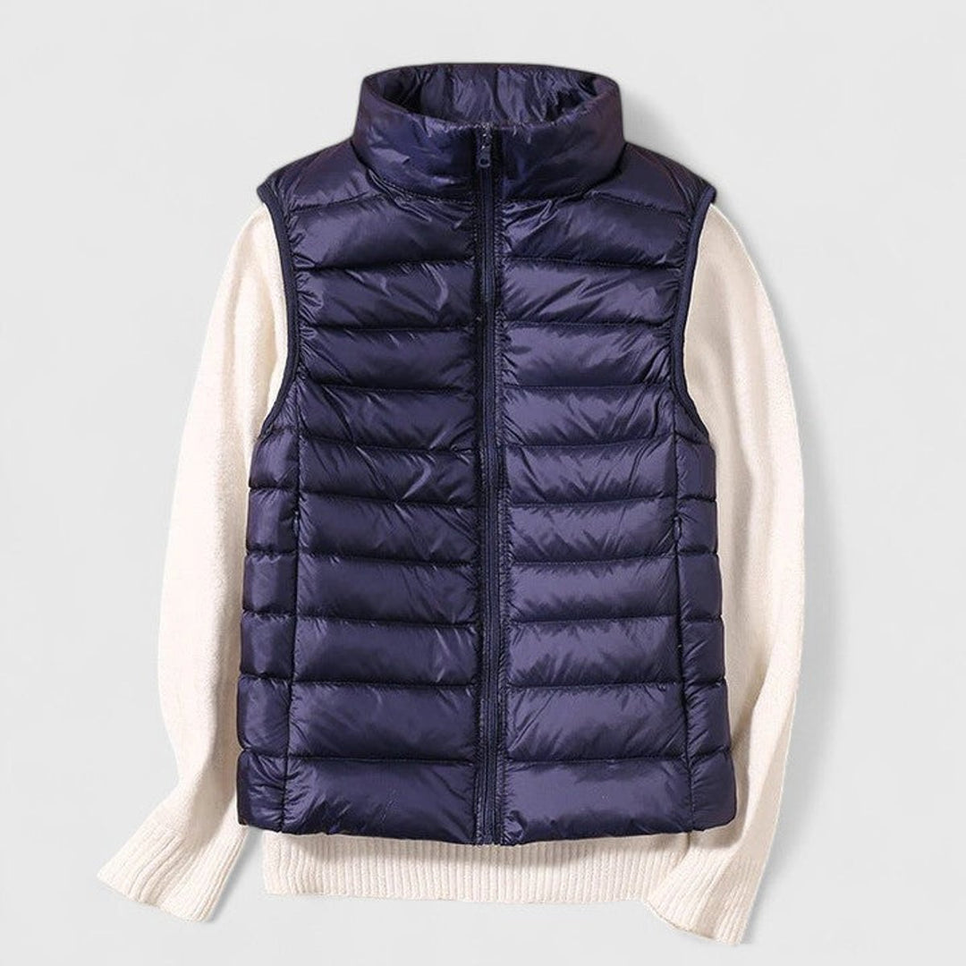 Black Puffer Vest Women - Lightweight Quilted Sleeveless Zip-Up for Layering - Versatile Long Vest for Fall and Spring 10