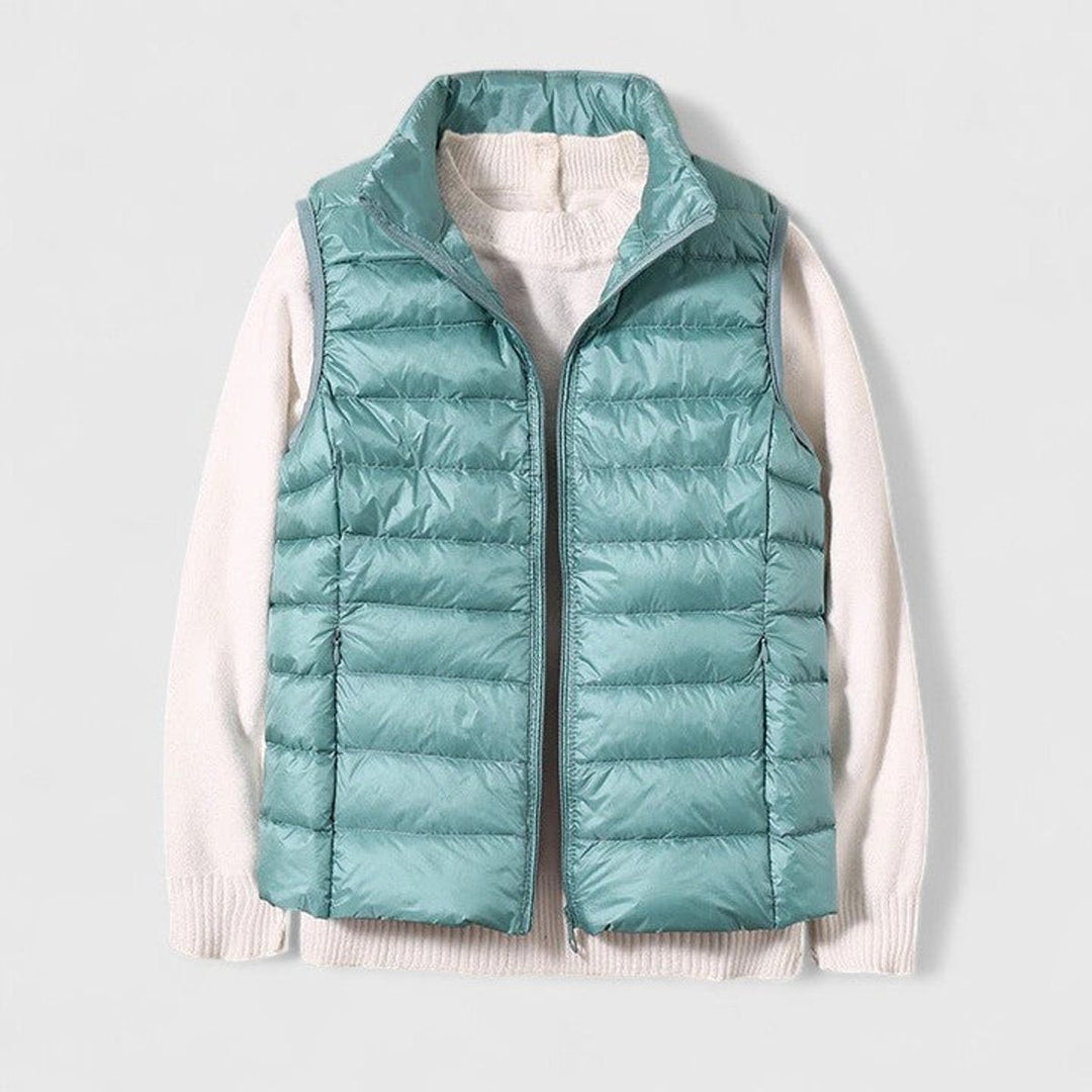 Black Puffer Vest Women - Lightweight Quilted Sleeveless Zip-Up for Layering - Versatile Long Vest for Fall and Spring 11