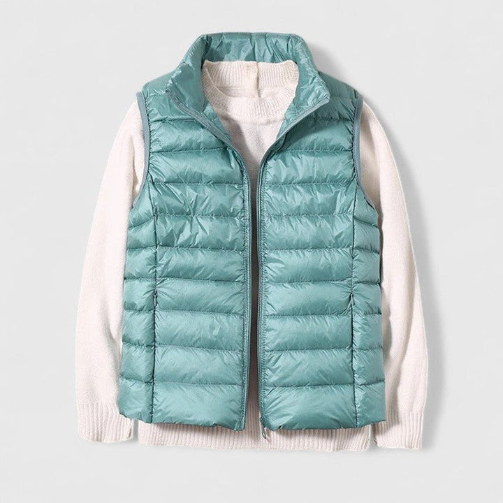 Black Puffer Vest Women - Lightweight Quilted Sleeveless Zip-Up for Layering - Versatile Long Vest for Fall and Spring 11