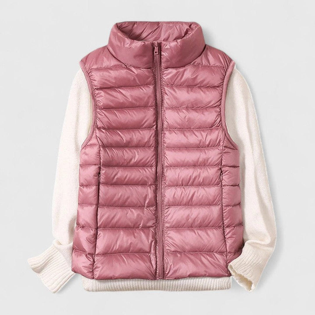 Black Puffer Vest Women - Lightweight Quilted Sleeveless Zip-Up for Layering - Versatile Long Vest for Fall and Spring 2