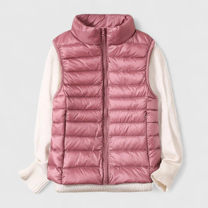 Black Puffer Vest Women - Lightweight Quilted Sleeveless Zip-Up for Layering - Versatile Long Vest for Fall and Spring 2