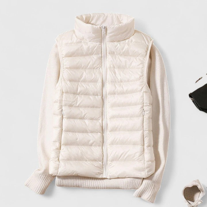 Black Puffer Vest Women - Lightweight Quilted Sleeveless Zip-Up for Layering - Versatile Long Vest for Fall and Spring 3