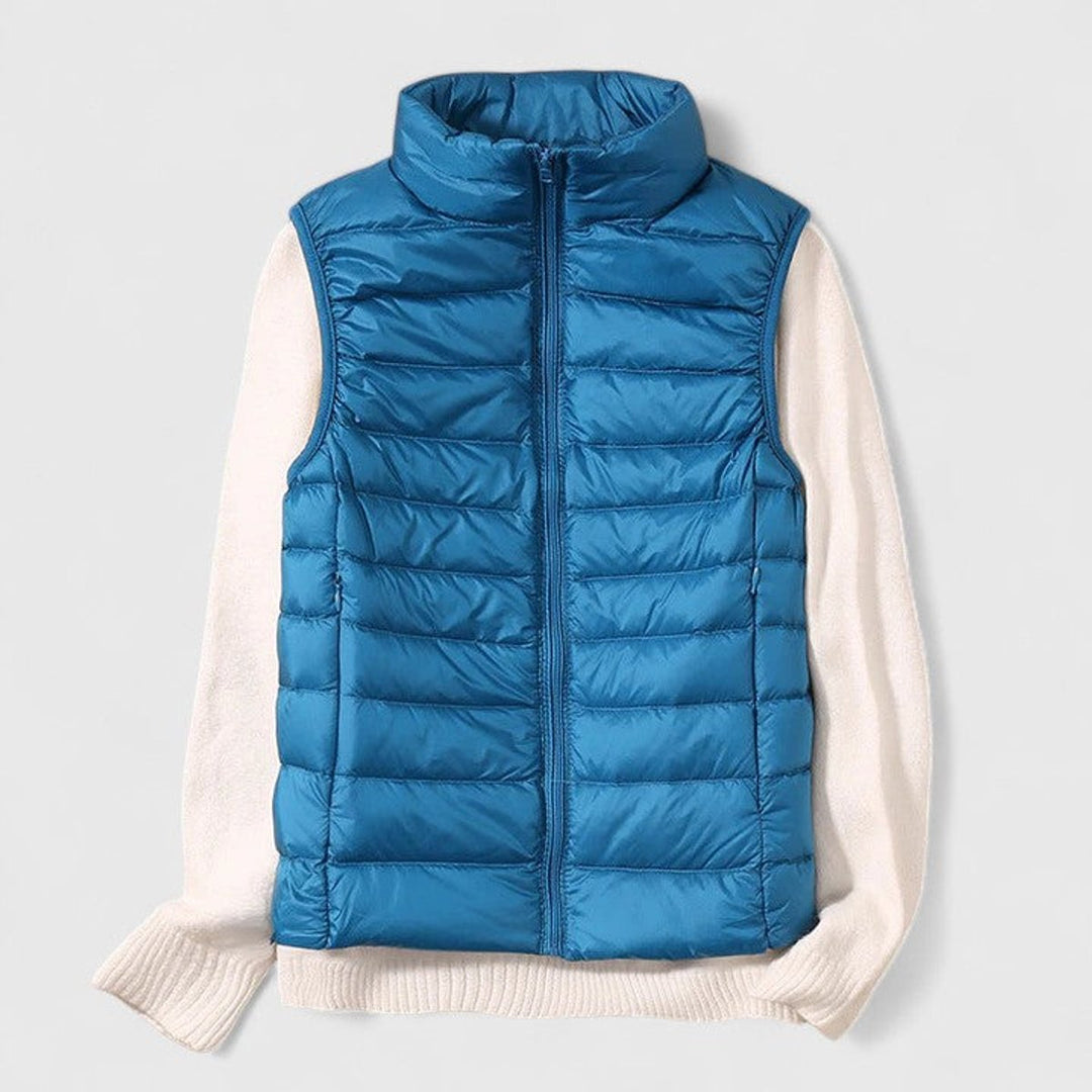 Black Puffer Vest Women - Lightweight Quilted Sleeveless Zip-Up for Layering - Versatile Long Vest for Fall and Spring 4