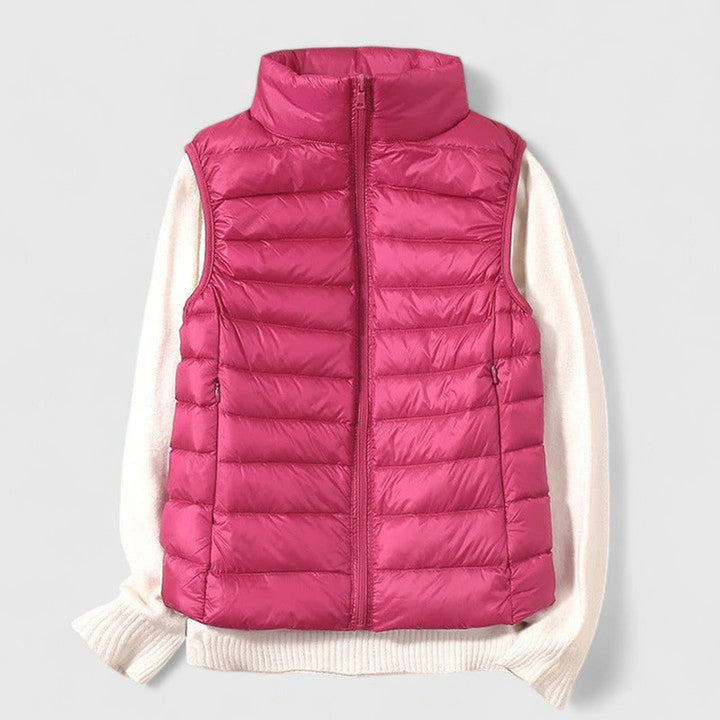 Black Puffer Vest Women - Lightweight Quilted Sleeveless Zip-Up for Layering - Versatile Long Vest for Fall and Spring 6