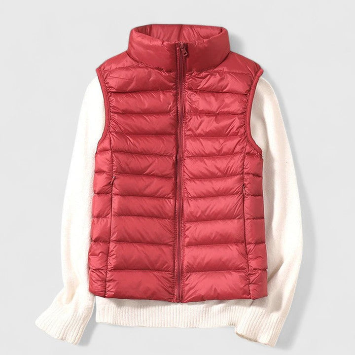 Black Puffer Vest Women - Lightweight Quilted Sleeveless Zip-Up for Layering - Versatile Long Vest for Fall and Spring 7