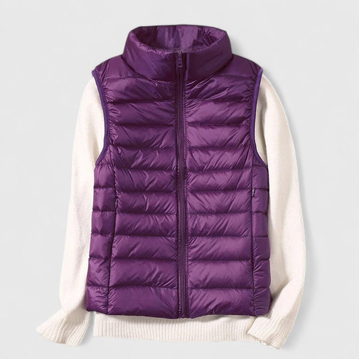 Black Puffer Vest Women - Lightweight Quilted Sleeveless Zip-Up for Layering - Versatile Long Vest for Fall and Spring 8