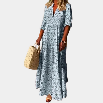 Amelia | Elegancka i wygodna wiosenna sukienka maxi