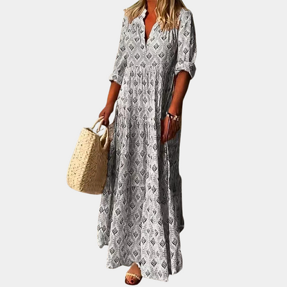 Amelia | Elegancka i wygodna wiosenna sukienka maxi