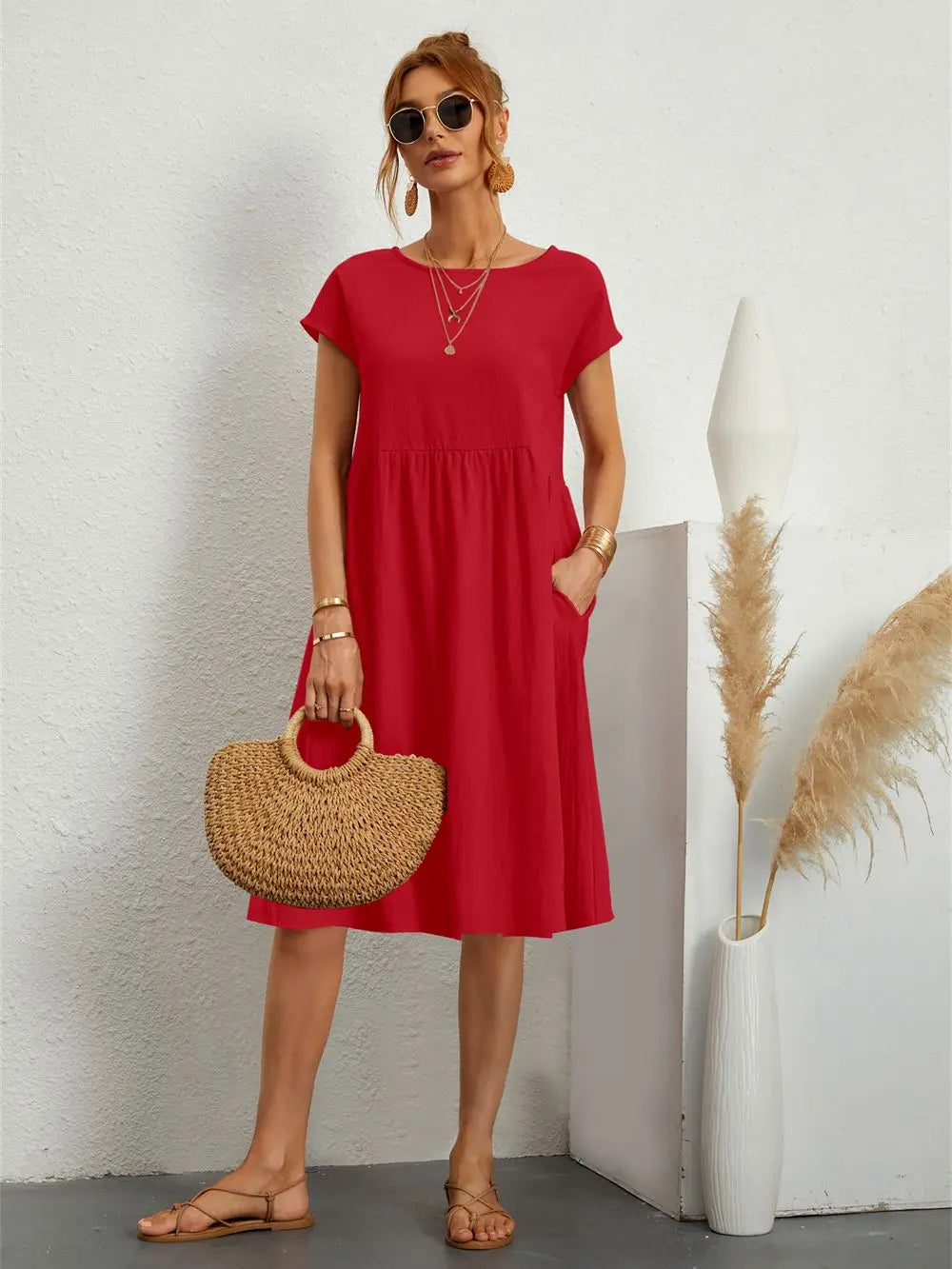 Casual Pocket Dress for Women - Effortless Everyday Style 1