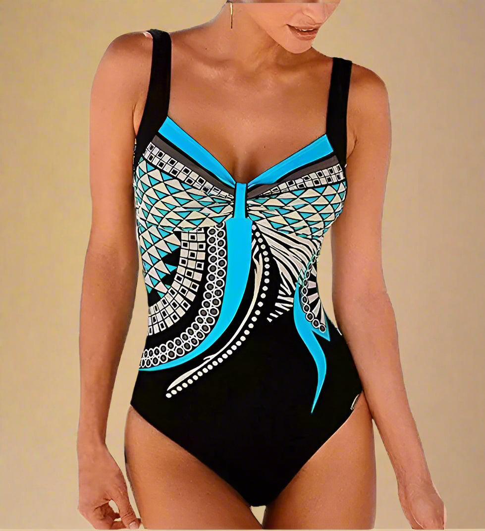 Classic Cutout One Piece Swimsuit for Women - Elegant Minimalist Swimwear for Beach and Pool 3