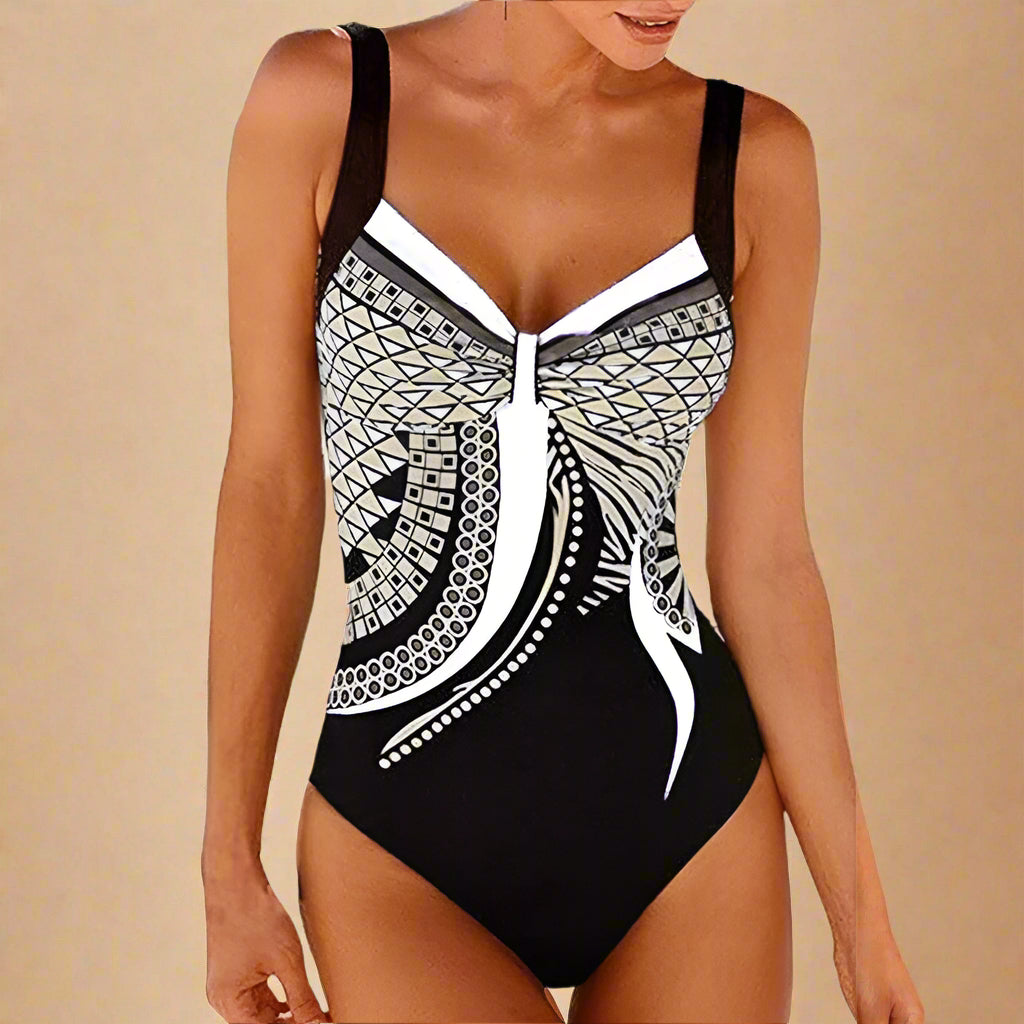 Classic Cutout One Piece Swimsuit for Women - Elegant Minimalist Swimwear for Beach and Pool 6