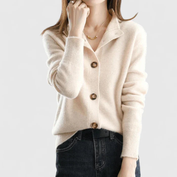 Elegant Women's Cardigan Lightweight Layering Sweater for Autumn and Winter 0