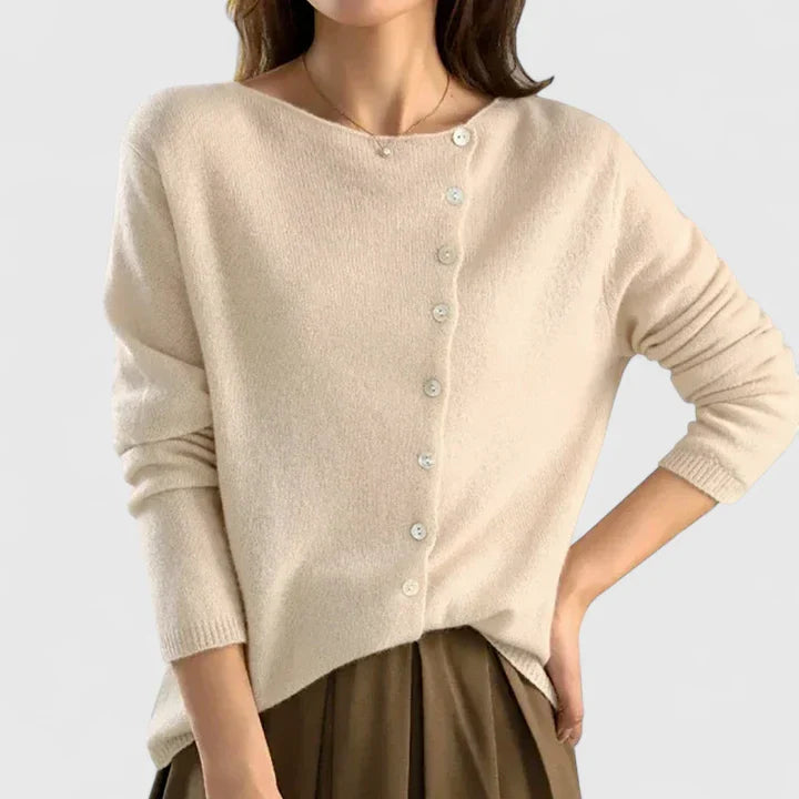 Elegant Women's Cardigan with Sophisticated Button-Down Design 2
