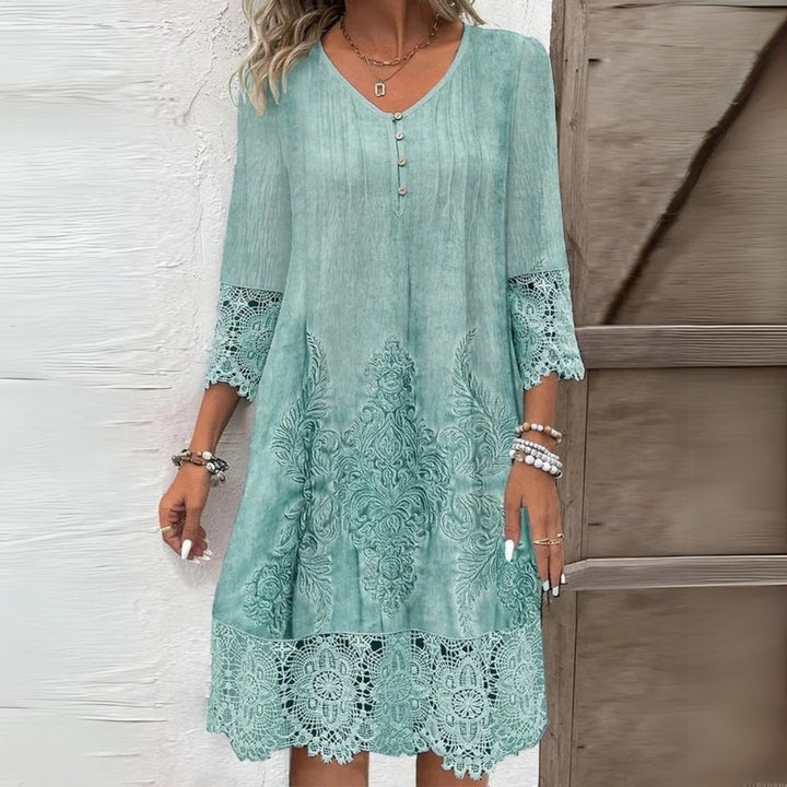 Floral Midi Dress for Women - Elegant Summer Style 1