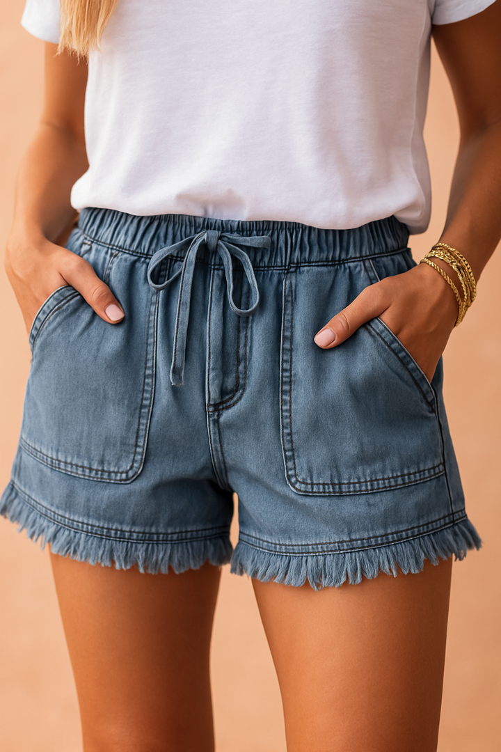 High Waist Women's Denim Shorts - Casual Summer Style for Effortless Fashion 3