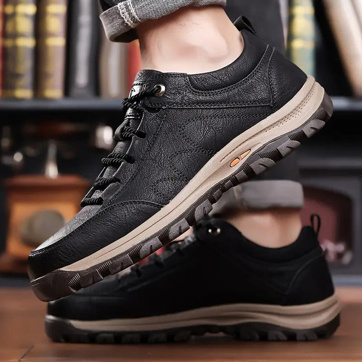 Men's Comfortable Supportive Leather Shoes for Hiking and Everyday Wear 1