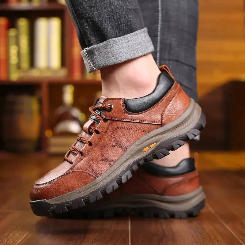 Men's Comfortable Supportive Leather Shoes for Hiking and Everyday Wear 6