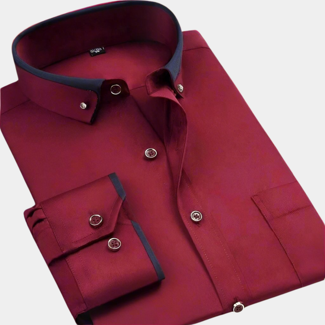 Men's Dress Shirt - Classic Long Sleeve, Tailored Fit for Versatile Style, Perfect for Office and Casual Occasions 4