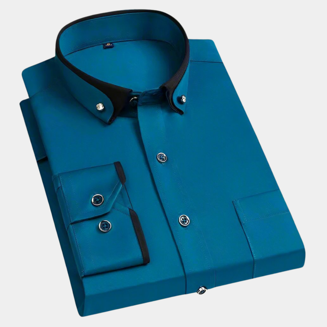 Men's Dress Shirt - Classic Long Sleeve, Tailored Fit for Versatile Style, Perfect for Office and Casual Occasions 7