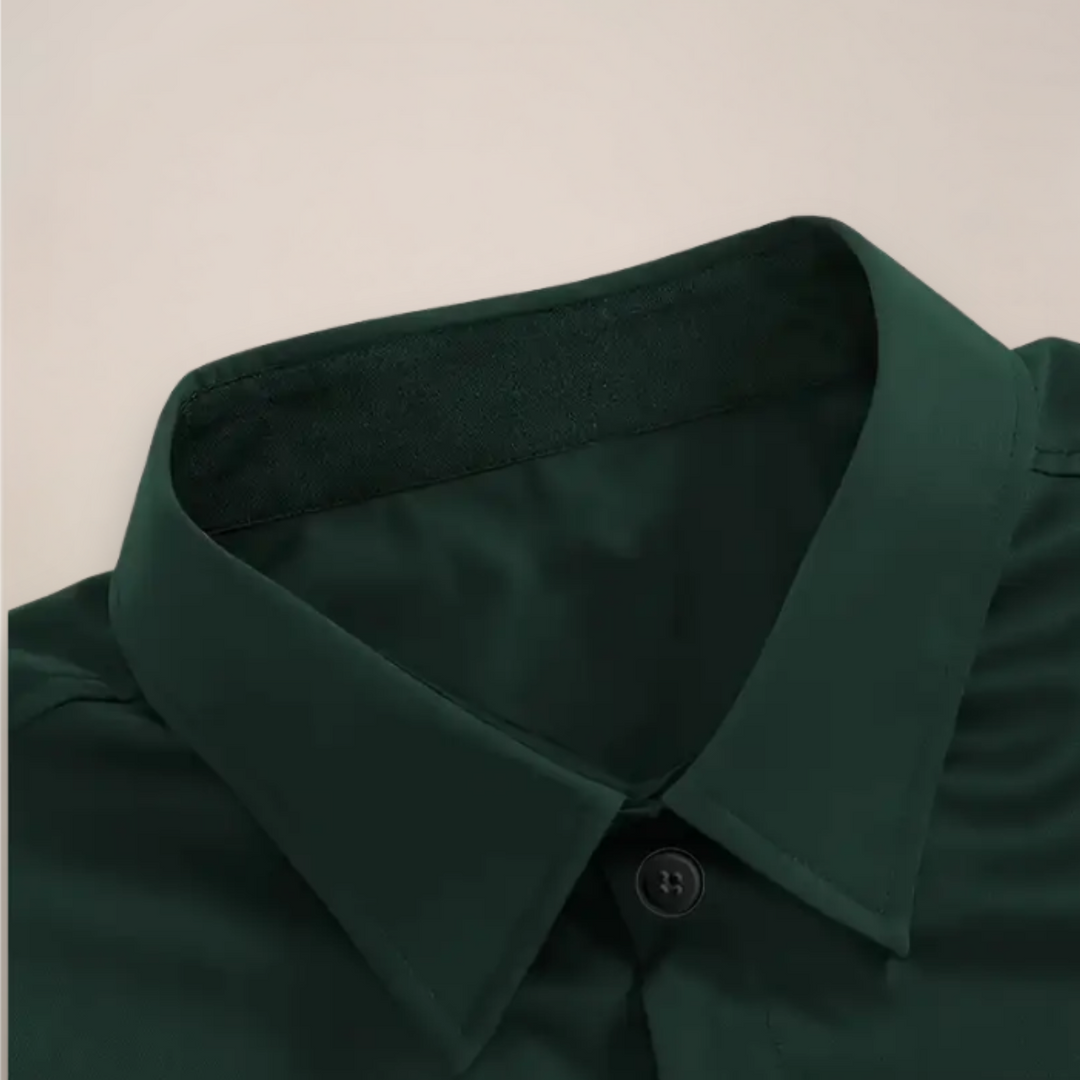 Men's Dress Shirt - Classic Notched Collar Long Sleeve for Smart Casual Style 8