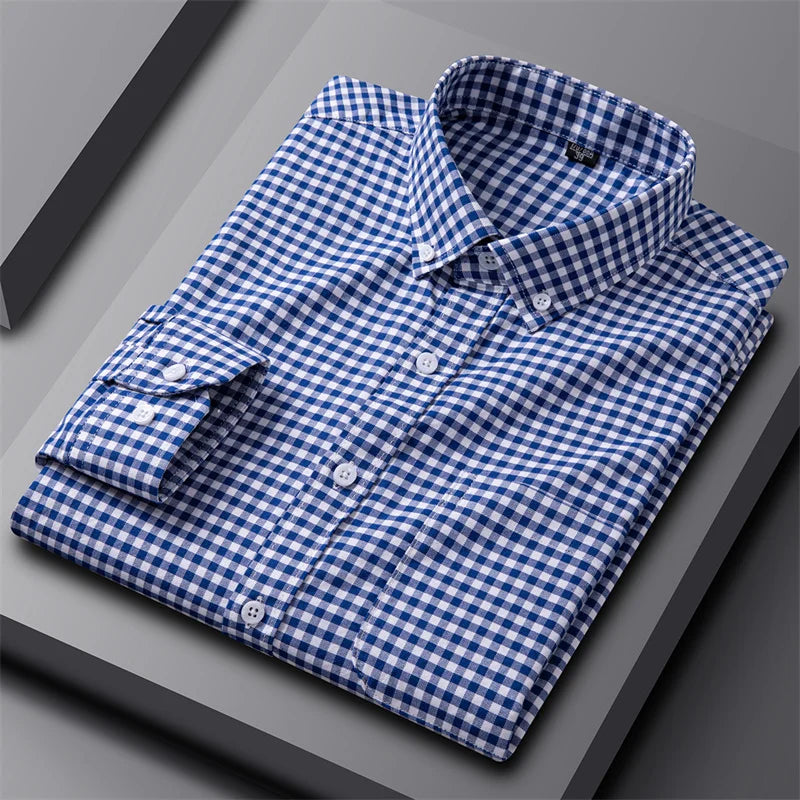 Men's Dress Shirt - Classic Oxford Button-Up for Business Casual Style 11