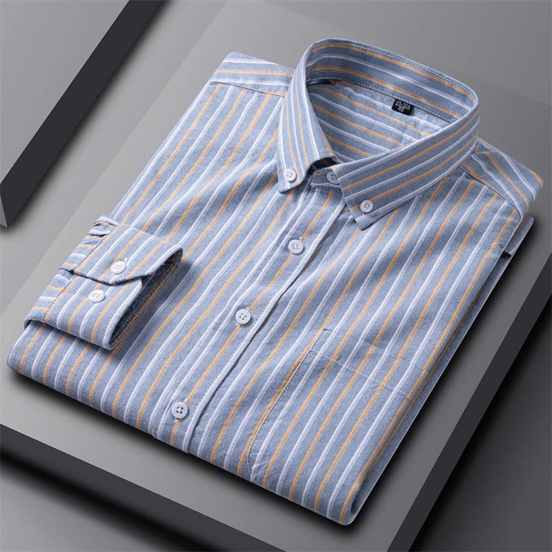 Men's Dress Shirt - Classic Oxford Button-Up for Business Casual Style 7