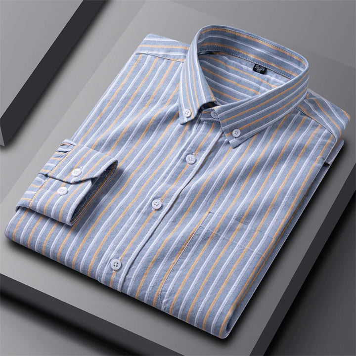 Men's Dress Shirt - Classic Oxford Button-Up for Business Casual Style 7