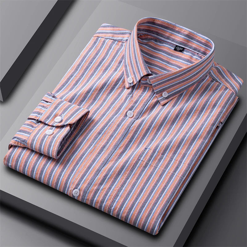 Men's Dress Shirt - Classic Oxford Button-Up for Business Casual Style 8