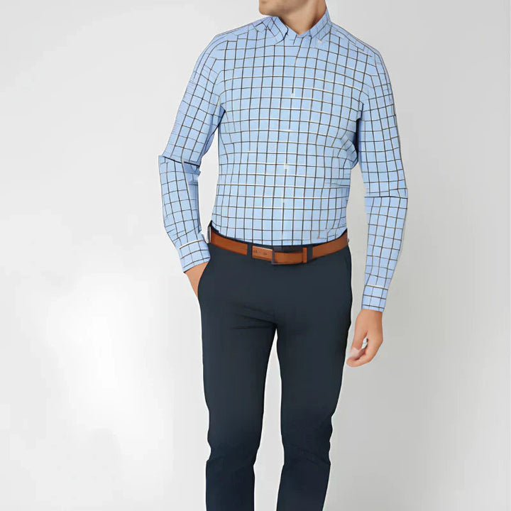 Men's Dress Shirt - Striped Check Design for Casual and Smart-Casual Wear, Timeless Style and Modern Tailored Fit 4