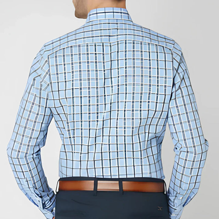 Men's Dress Shirt - Striped Check Design for Casual and Smart-Casual Wear, Timeless Style and Modern Tailored Fit 5