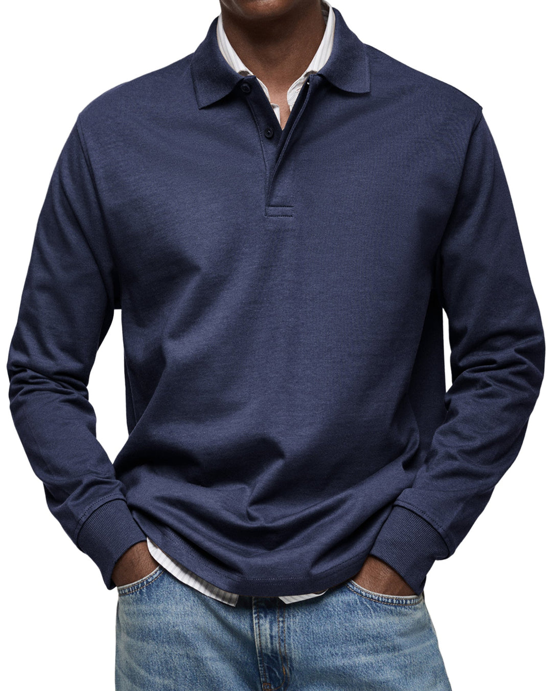 Men's Long Sleeve Polo Shirt - Stylish Casual Wear for Versatile Outfits 2