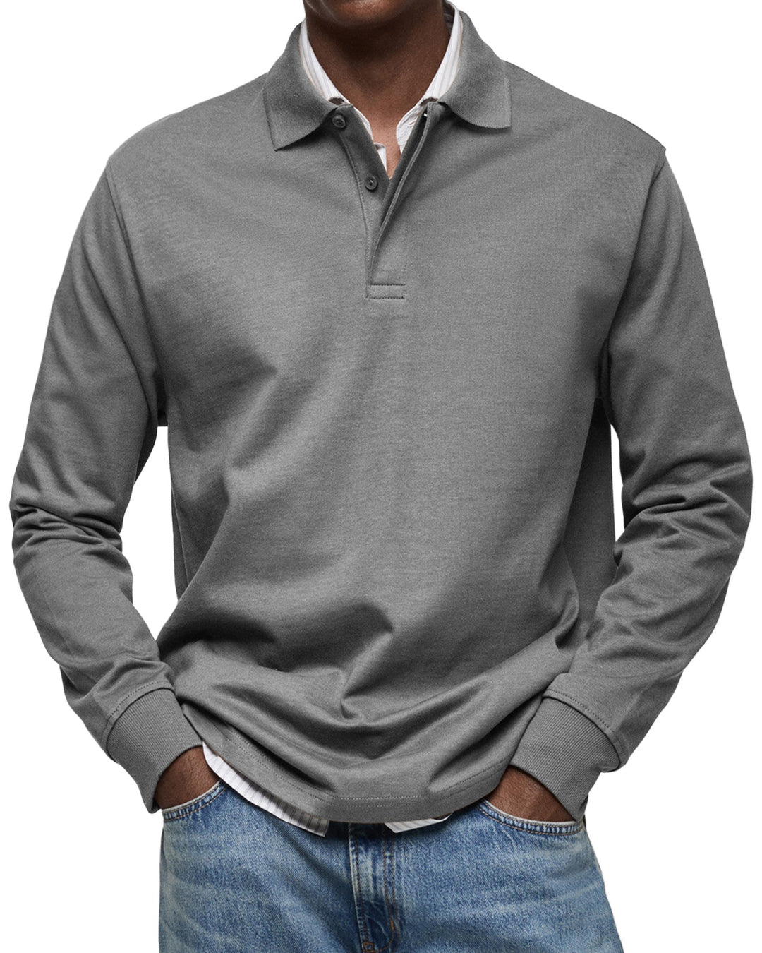 Men's Long Sleeve Polo Shirt - Stylish Casual Wear for Versatile Outfits 5