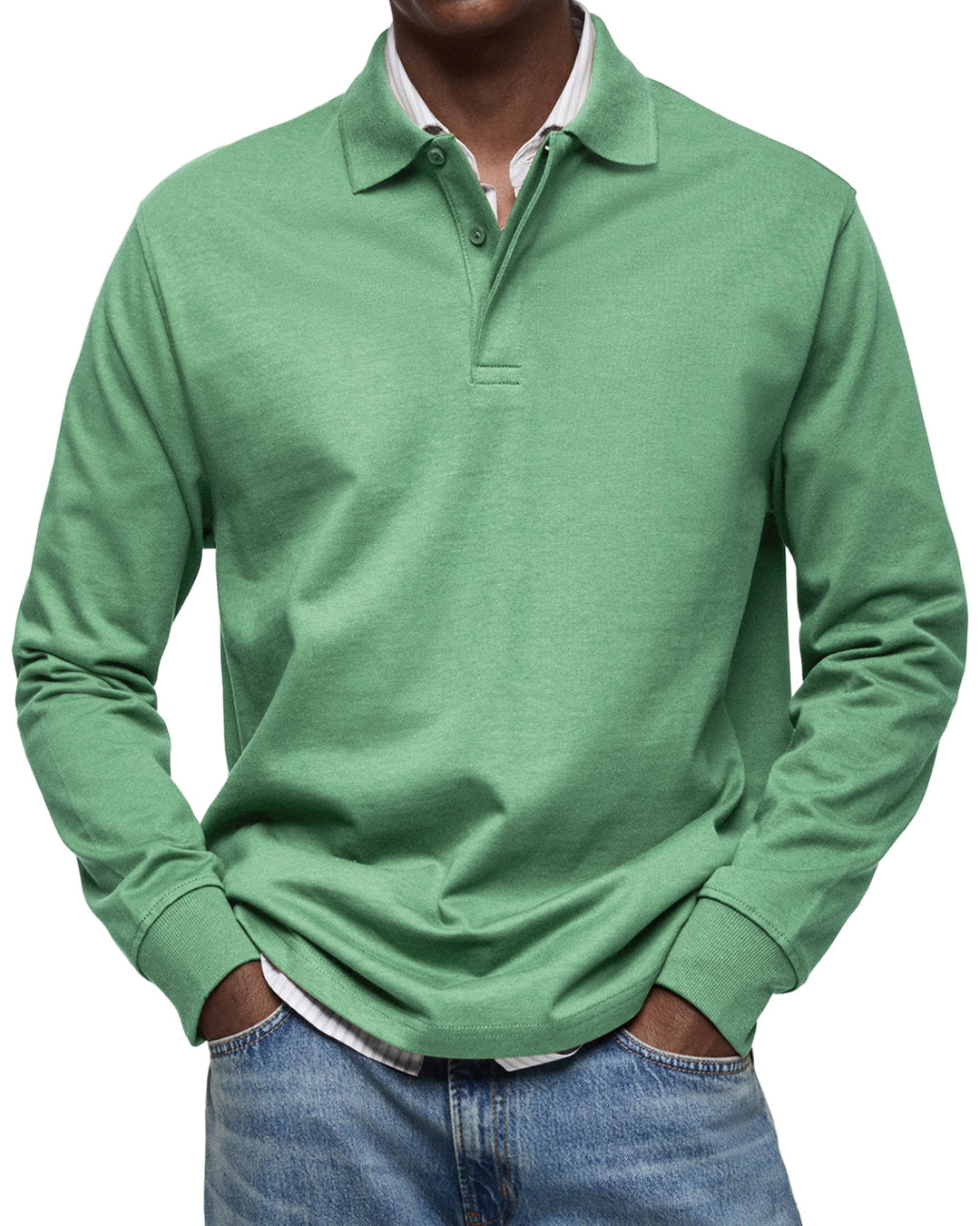 Men's Long Sleeve Polo Shirt - Stylish Casual Wear for Versatile Outfits 6