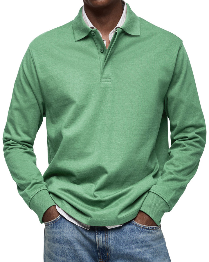 Men's Long Sleeve Polo Shirt - Stylish Casual Wear for Versatile Outfits 6