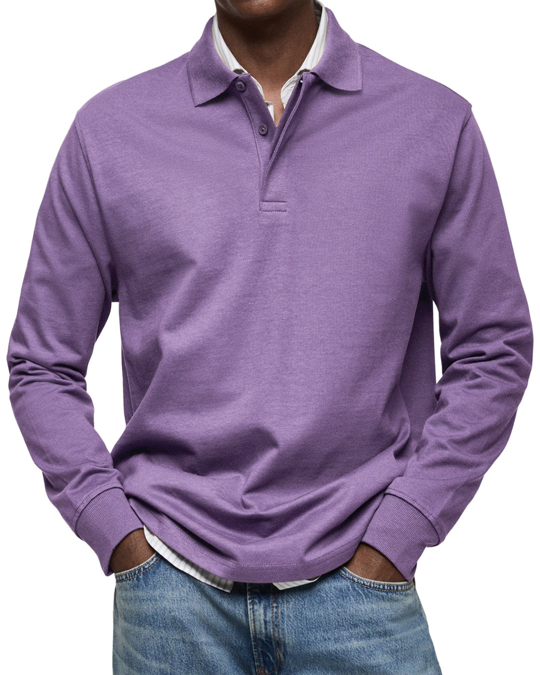 Men's Long Sleeve Polo Shirt - Stylish Casual Wear for Versatile Outfits 8