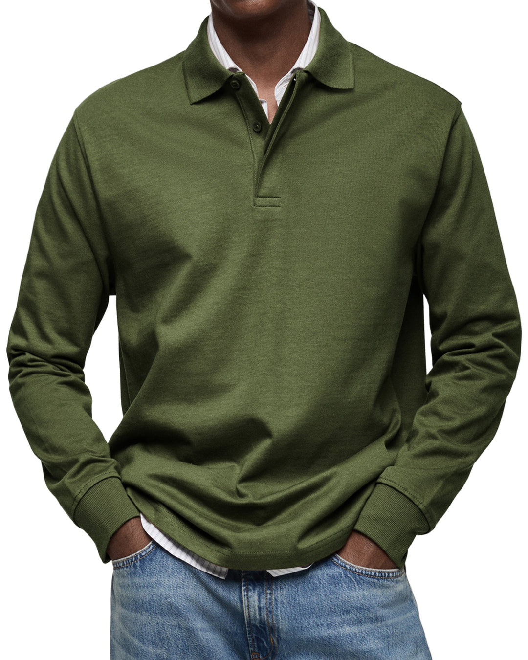 Men's Long Sleeve Polo Shirt - Stylish Casual Wear for Versatile Outfits 9