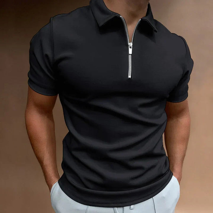Men's Polo Shirt - Elegant Zipper Design for Summer Casual Wear, Stylish and Comfortable Polo Shirts for Men 1