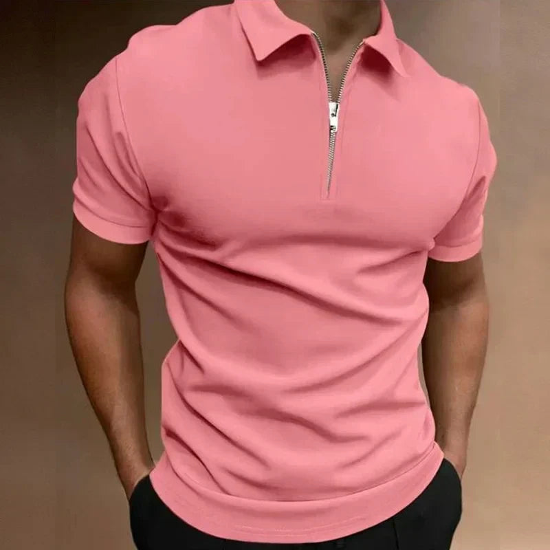 Men's Polo Shirt - Elegant Zipper Design for Summer Casual Wear, Stylish and Comfortable Polo Shirts for Men 8