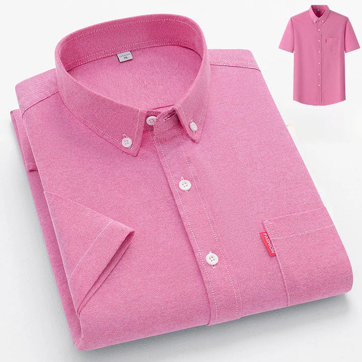 Men's Shirt - Lightweight Summer Button-Up, Breathable Casual Style for Warm Weather 4