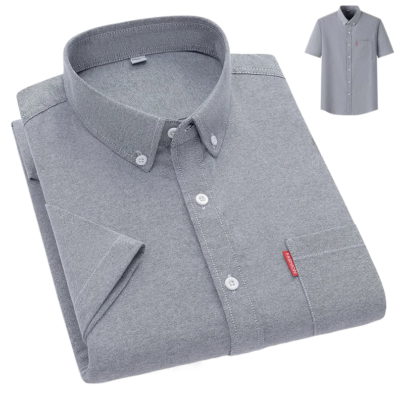 Men's Shirt - Lightweight Summer Button-Up, Breathable Casual Style for Warm Weather 8