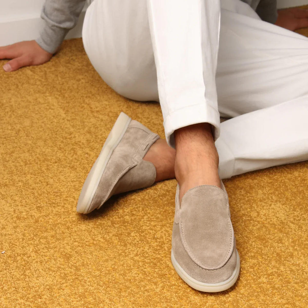 Men's Suede Loafers in Brown - Slip-On Casual and Semi-Formal Footwear for Effortless Style 0