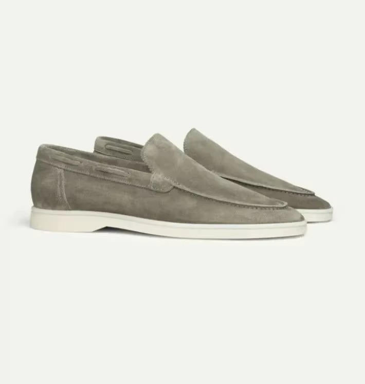 Men's Suede Loafers in Brown - Slip-On Casual and Semi-Formal Footwear for Effortless Style 7