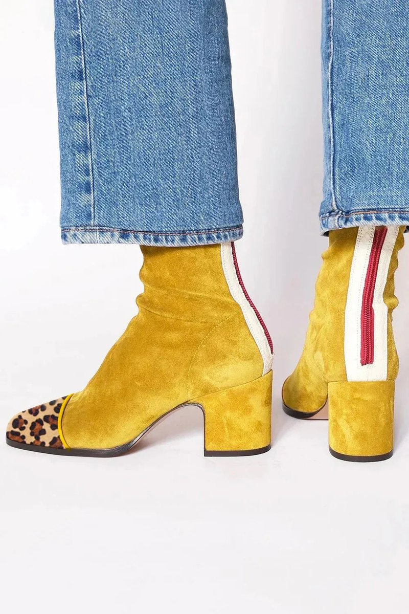 Orthopedic Ankle Boots for Women with Arch Support and Block Heel, Stylish Leopard Print Design 8