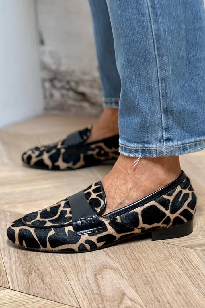 Stylish Cow Print Loafers for Women - Comfortable Everyday Footwear 3
