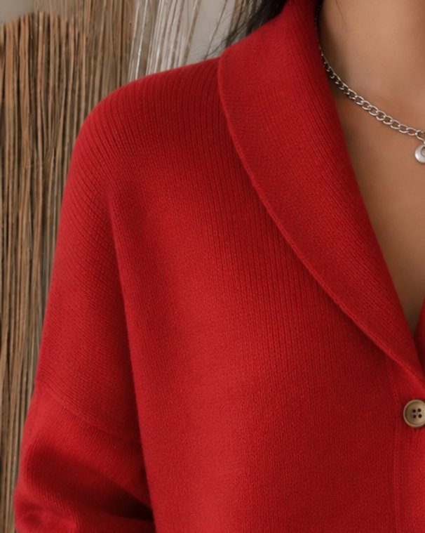 Women's Black Cardigan Sweater with Button-Up Collar for Effortless Layering and Versatile Style 3